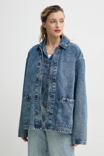 Rifľová bunda American Vintage prechodná, oversize, JOY16IE25