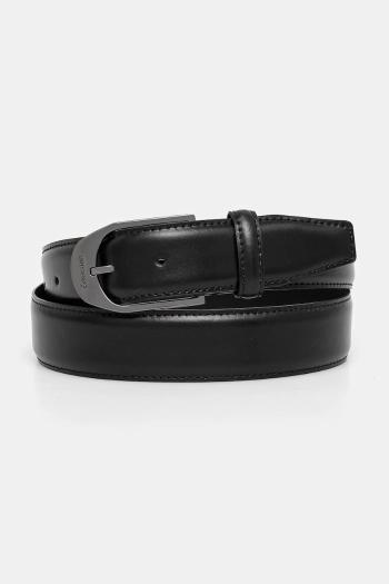 Obojstranný kožený opasok Calvin Klein pánsky, čierna farba, K50K512668