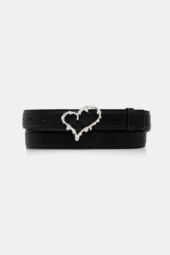 Opasok Desigual HEART dámsky, čierna farba, 25SARL22