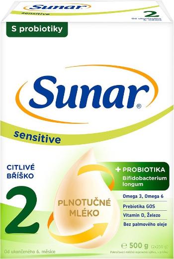 SUNAR Sensitive 2 pokračovacie dojčenské mlieko 500 g