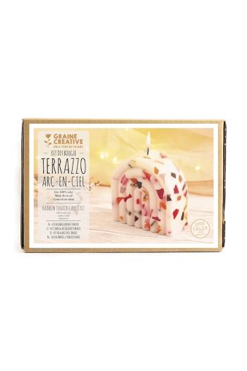 Diy sada na tvorbu sviečok Graine Creative Kit DIY Bougie Terrazzo Arc en Ciel viac farieb