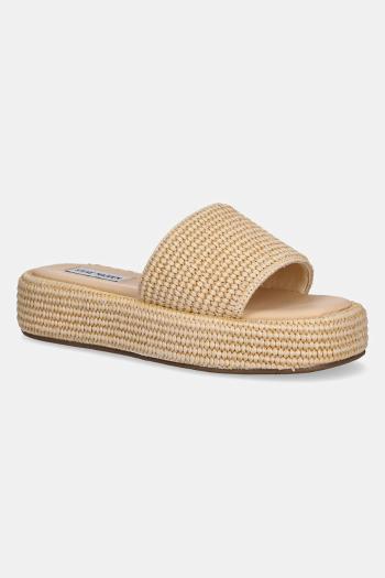 Šľapky Steve Madden Beachy dámske, béžová farba, na platforme, SM11003589