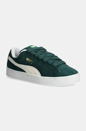 Kožené tenisky Puma Suede XL zelená farba, 395205