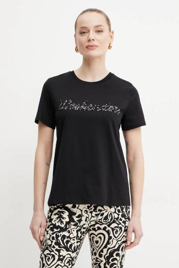 Bavlnené tričko Weekend Max Mara dámske, čierna farba, 2515971051600