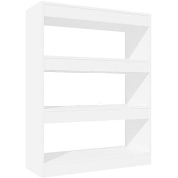 Shumee deliaca stena biela lesklá 80 × 30 × 103 cm kompozitné drevo, 811706