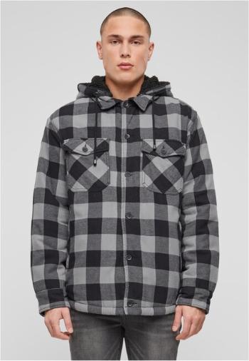 Brandit Lumberjacket Hooded black/charcoal - M