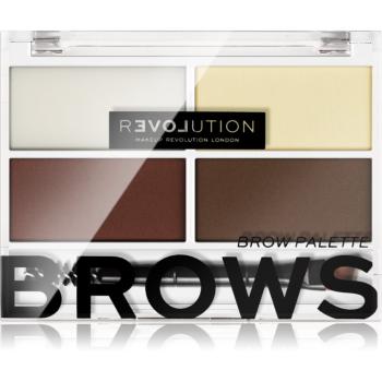 Revolution Relove Colour Cult paleta pre líčenie obočia odtieň Dark 3,2 g