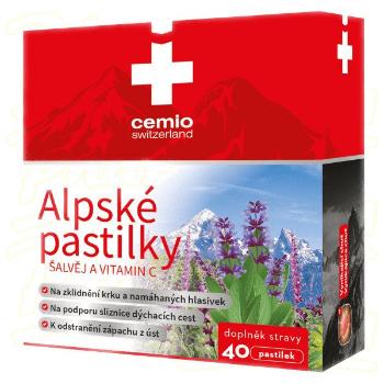 CEMIO Alpské pastilky Šalvia a vitamín C 40 pastiliek