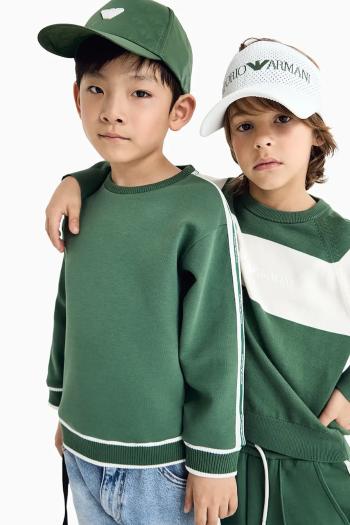 Šiltovka Emporio Armani zelená farba, s nášivkou, EB000332 AF13370