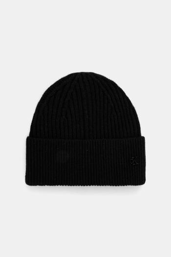 Vlnená čiapka Calvin Klein čierna farba, LV04D8032G