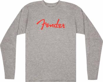 Fender Tričko Spaghetti Logo LS Heather Gray M