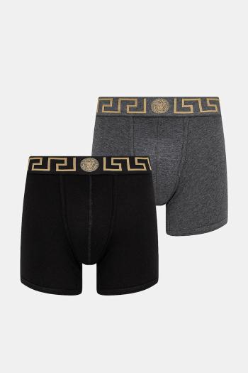 Boxerky Versace 2-pak pánske, čierna farba, AU10192 1A10011