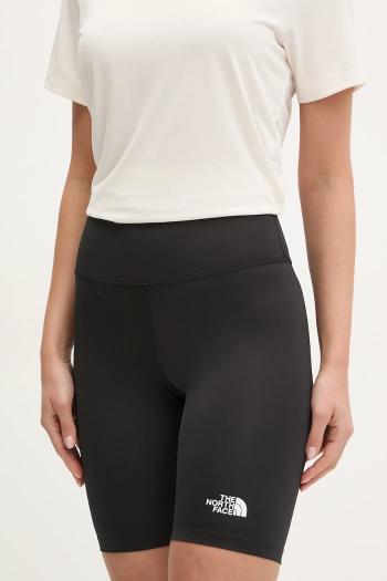 Športové krátke nohavice The North Face Flex dámske, čierna farba, jednofarebné, vysoký pás, NF0A8BRVJK31