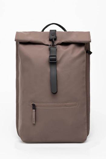 Ruksak Rains Rolltop Rucksack W3 hnedá farba, veľký, jednofarebný, 13320.110