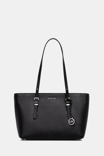 Kožená kabelka MICHAEL Michael Kors QUINN čierna farba, 30T5SQNT2L