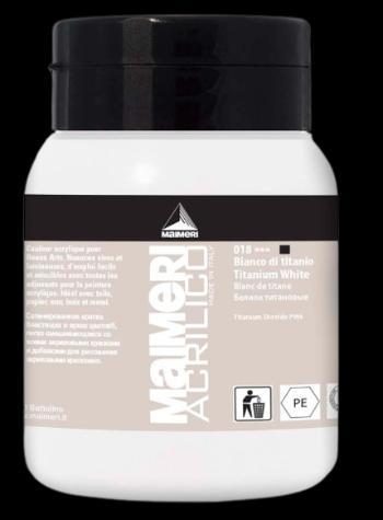 MAIMERI ACRILICO - Akrylové farby 018 - titanium white, 0,5 L