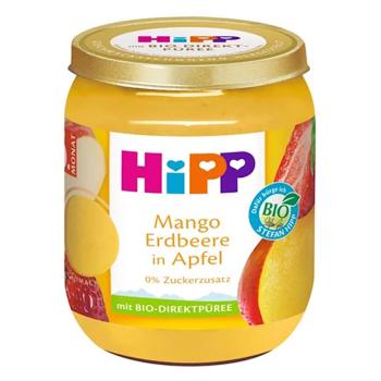 HIPP Jablká s mangom a jahodami BIO 160 g