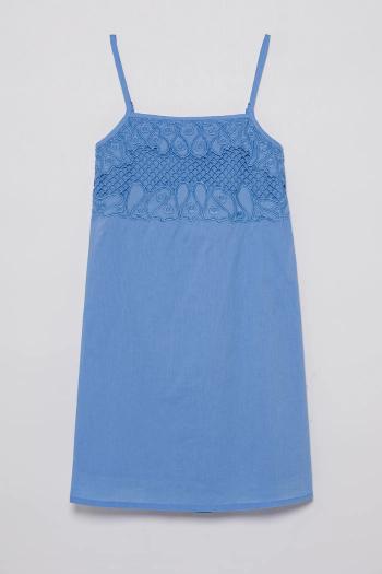 Dievčenské bavlnené šaty United Colors of Benetton mini, áčkový strih, 4Q2LCV03H