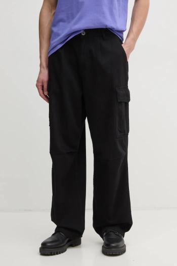 Bavlnené nohavice Alpha Industries Aircraft čierna farba, strih cargo, 146200