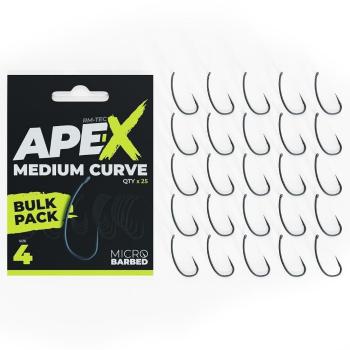 Ridgemonkey háčiky ape-x medium curve barbed bulk pack 25 ks - 4