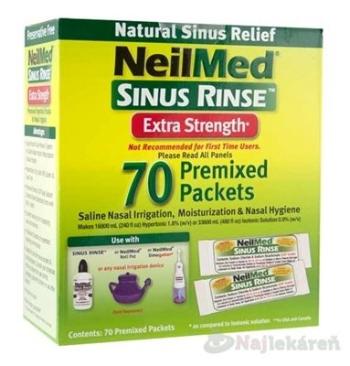 NeilMed SINUS RINSE Extra Strength Hypertonic vrecúška (morská soľ), na hygienu nosa, 70 ks