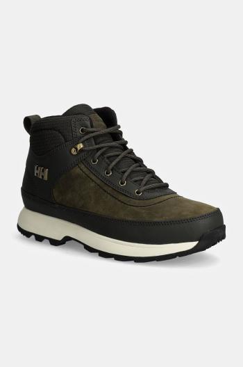 Topánky Helly Hansen Calgary 2 pánske, zelená farba, jemne zateplené, 12036