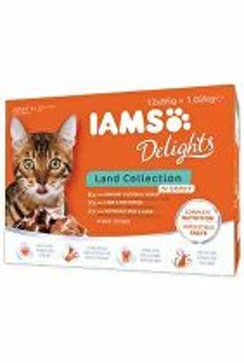 Iams Cat suché suchozemské mäso v omáčke multipack 12x85g + Množstevná zľava