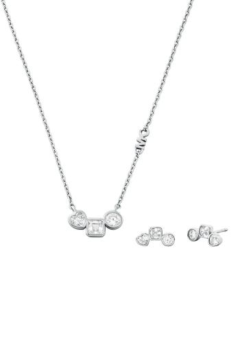 Strieborný náhrdelník a náušnice Michael Kors MKC1767SET