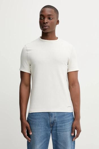 Tričko Guess Jeans pánske, béžová farba, jednofarebné, M5YI02 KCXB1