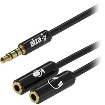 AlzaPower 3.5mm Jack 4P-TRRS (M) to 2× 3.5mm Jack (F) 0,15 m adaptér čierny (APW-ADCBA4JM23JF0015B)