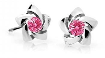 Cutie Jewellery Detské náušnice z bieleho zlata C2201-30-X-2 fuchsiová
