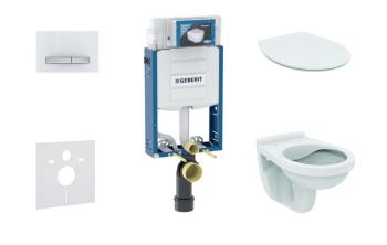 GEBERIT - Kombifix Set predstenovej inštalácie, klozet Alpha s doskou, tlačidlo Sigma50, alpská biela 110.302.00.5 ND8