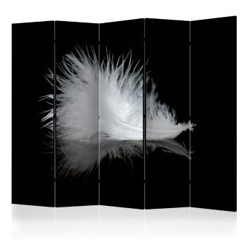 Paraván White feather Dekorhome 225x172 cm (5-dielny)