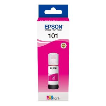 Epson originál ink C13T03V34A, 101, magenta, 70ml, Epson EcoTank L6160,L6170,L6190,L4150,L4160, purpurová