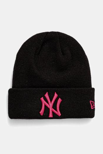 Detská čiapka New Era NEW YORK YANKEES čierna farba biela, z tenkej pleteniny, 60565596