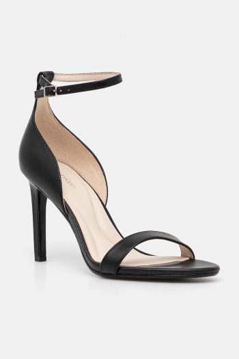 Sandále Calvin Klein HEEL SANDAL 90 - LTH čierna farba, HW0HW02337