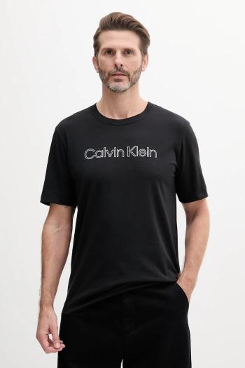 Tričko Calvin Klein Performance pánske, čierna farba, s potlačou, LVGMS5K164
