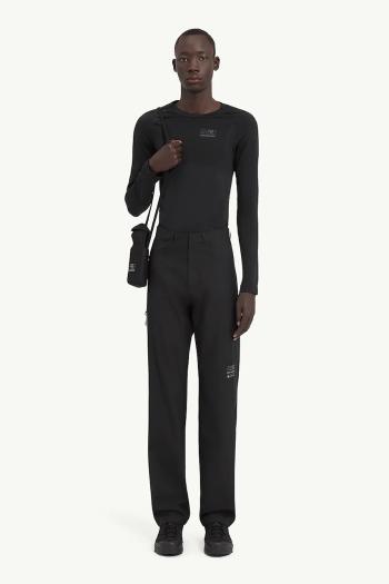 Nohavice MM6 Maison Margiela x Salomon pánske, čierna farba, rovné, SH0LA0013.M35200