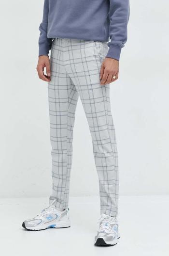 Nohavice Hollister Co. pánske, šedá farba, strih chinos