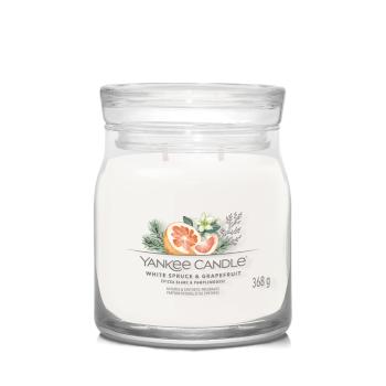 YANKEE CANDLE Signature Vonná sviečka White Spruce & Grapefruit 368 g