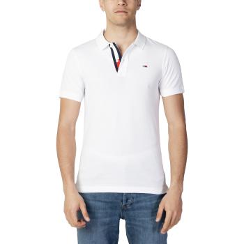 Tommy Hilfiger  TJM SLIM PLACKET POLO DM0DM15370  Polokošele s krátkym rukávom Biela