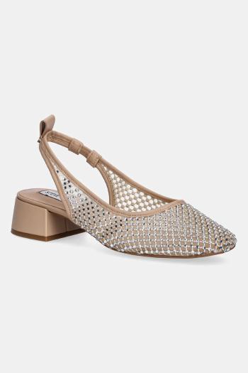 Lodičky Steve Madden Smitten béžová farba, na podpätku, s otvorenou pätou, SM11003213
