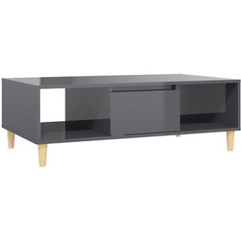 SHUMEE Konferenčný stolík sivý vysoký lesk 103,5 × 60 × 35 cm drevotrieska, 806021