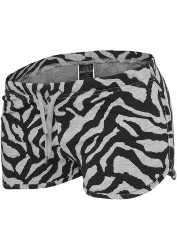 Urban Classics Ladies Zebra Hotpants gry/blk - XS