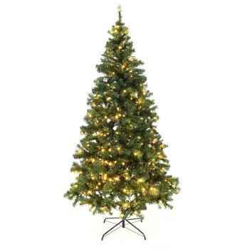 KONDELA Christmas Typ 5 LED450 vianočný stromček s osvetlením 220 cm zelená