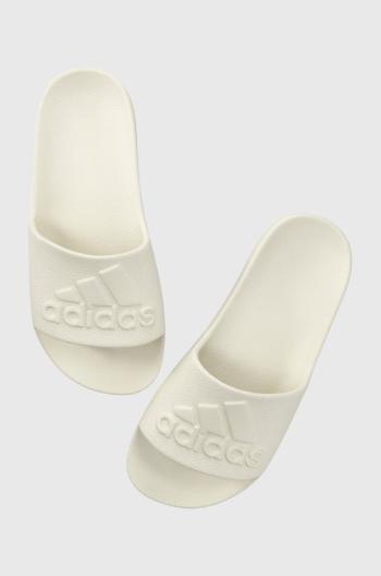 Šľapky adidas béžová farba