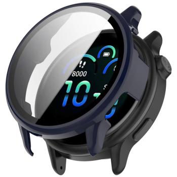 PC FULL COVER Plastový kryt so sklom pre Garmin Vivoactive 6 modrý