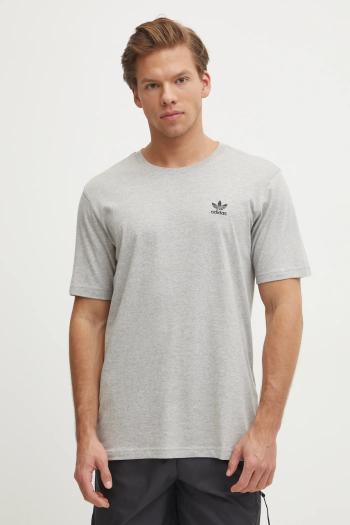 Bavlnené tričko adidas Originals Trefoil pánske, šedá farba, melanžový, JC9988