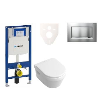 Cenovo zvýhodnený závesný WC set Geberit do ľahkých stien / predstenová montáž + WC Villeroy & Boch Omnia Architectura 111.300.00.5NB7