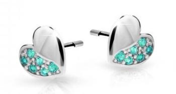 Cutie Jewellery Detské náušnice z bieleho zlata C2160-30-X-2 svetlo zelená